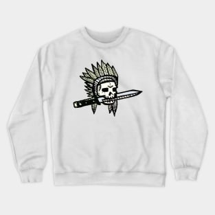 INDIAN SKULL BITES THE KNIFE Crewneck Sweatshirt